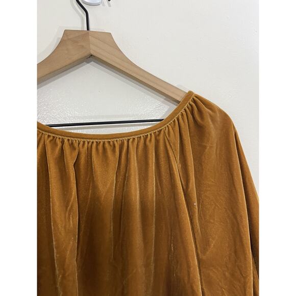 Velvet Peasant Top M Cottagecore Whimsigoth Cabincore Boho Romantic Poet 90s - Picture 10 of 13
